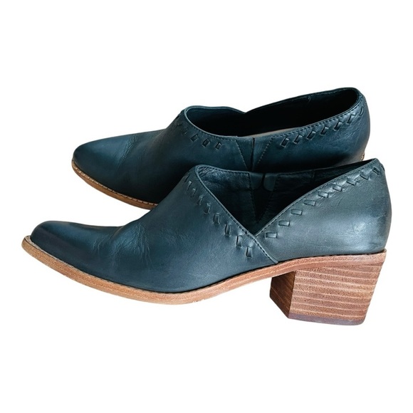 Caslon Julian Leather Bootie Shoe | Size 8 | Almond Toe Western Boho Cowgirl - Picture 5 of 14